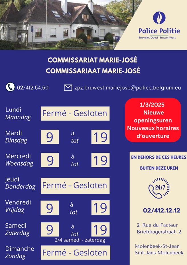 Commissariat Berchem Ste Agathe